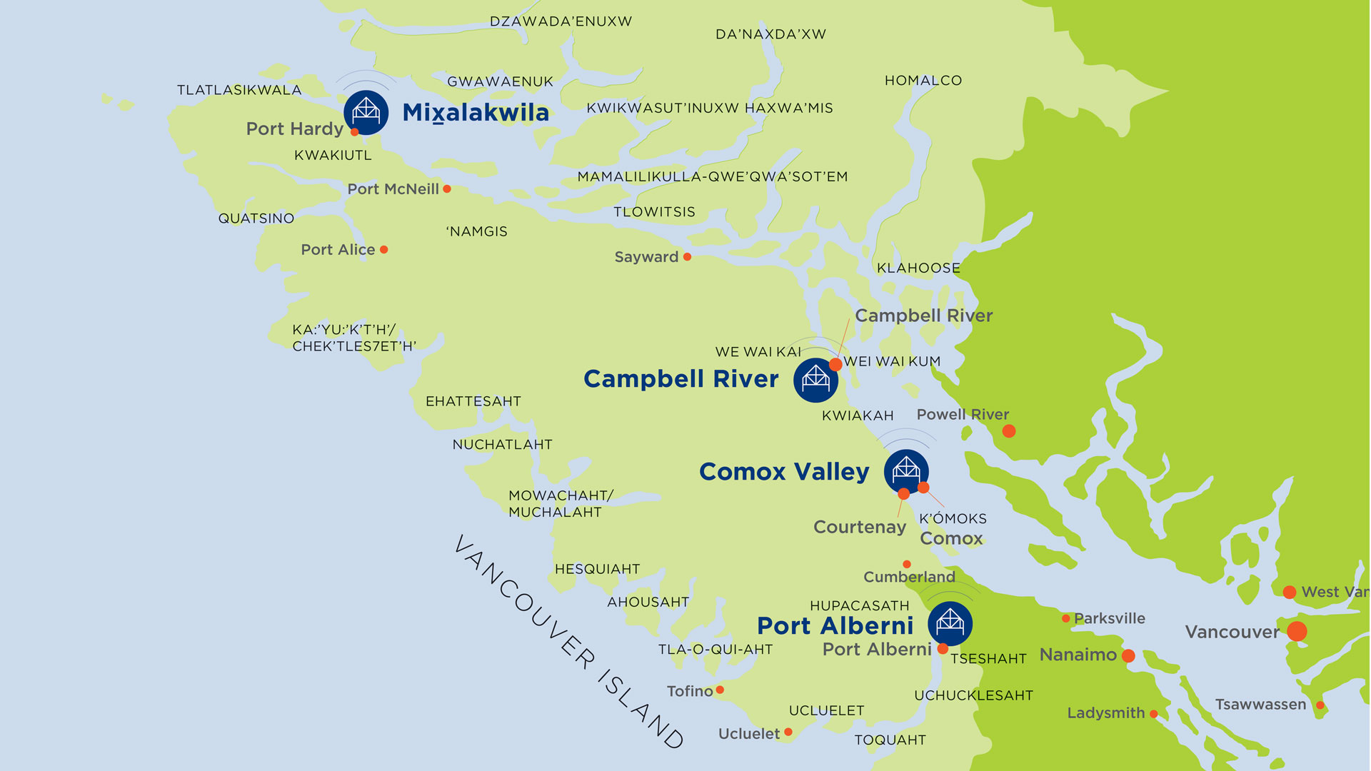 Map of service region