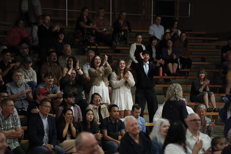 A crowd of supporters at the NIC Port Alberni convocation ceremony. 