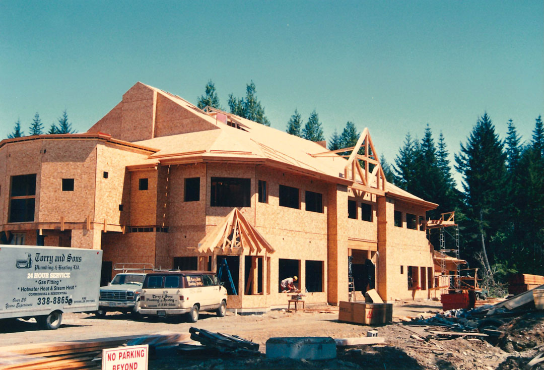 Comox Valley campus under construction in 1991