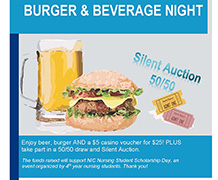 NIC nursing students host Burger & Beverage Night