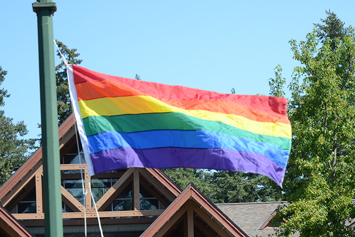 Pride Flag raising at the Mixalakwila...