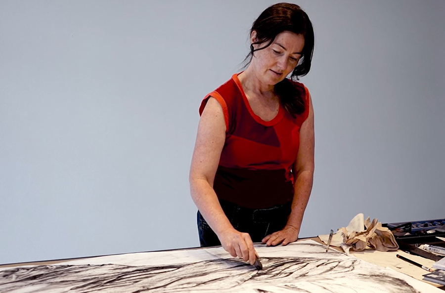 Fine art instructor Elizabeth Russell...