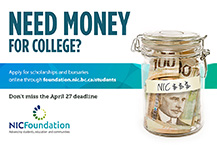 Applications open for NIC student scholarships and bursaries