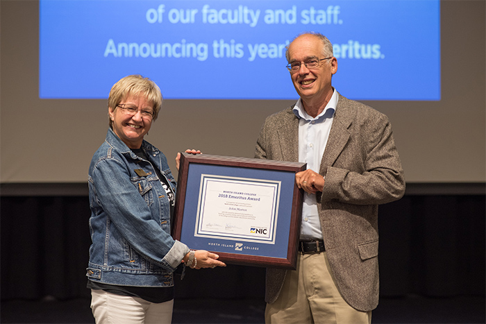 John Marton receives Emeritus honours...