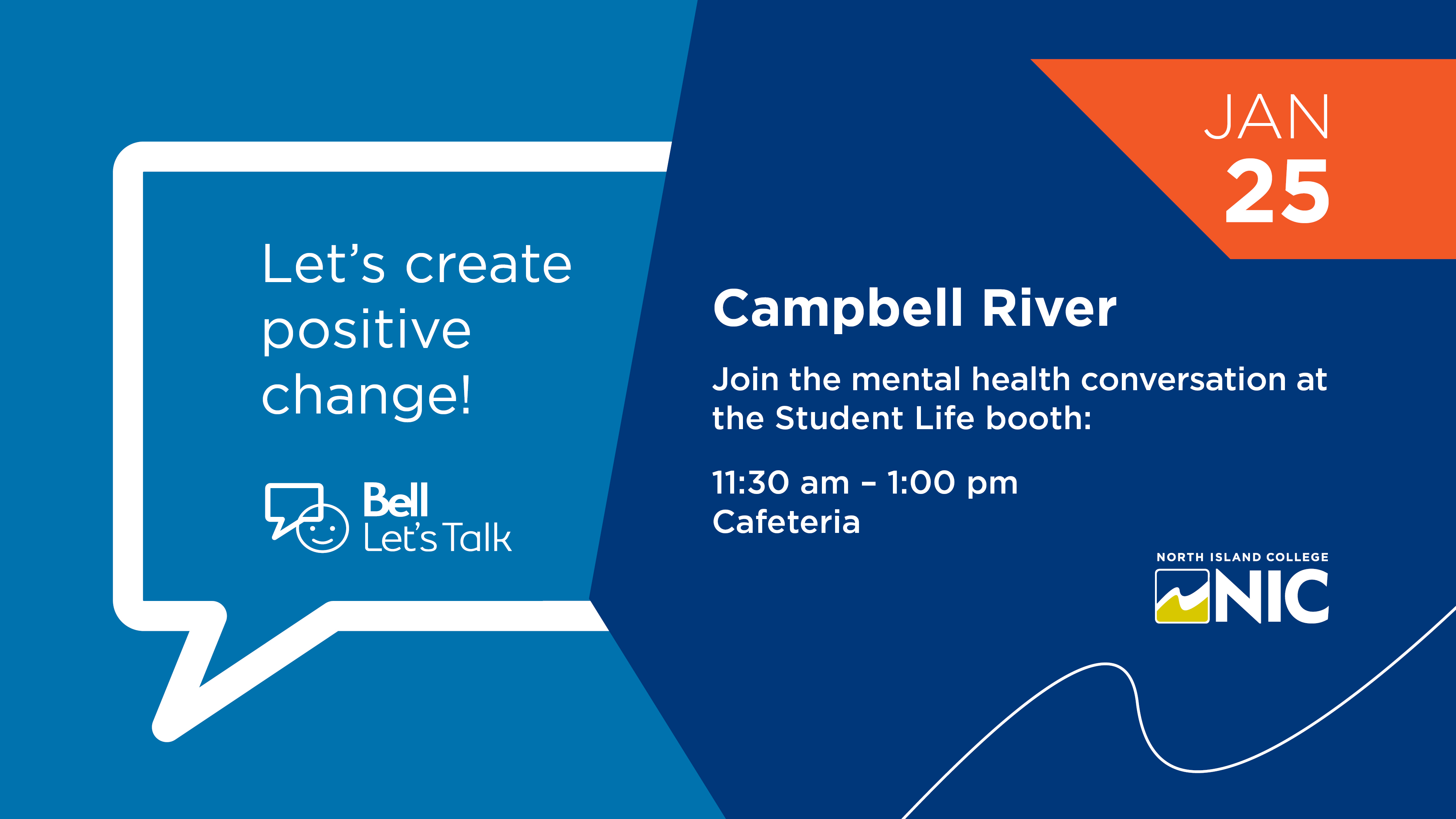 Bell Let's Talk at NIC in Campbell River