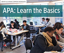 Student workshop: Learn to use APA style